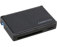 Kortelių skaitytuvas Omega (OUCR33IN1) (Micro SDHC,SDHC,SDXC USB 3.0) juodas