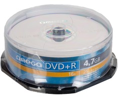 Omega DVD+R 4.7GB 16x 25vnt velenas