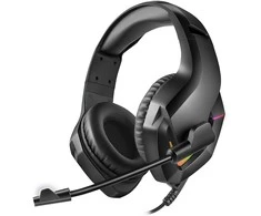 Ausinės Omega Laisvų rankų įranga VARR GAMING VH8050 su mikrofonu (RGB 3,5mm) juoda