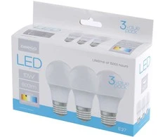 Omega LED lempa E27 12W 2800K 3vnt (45061)
