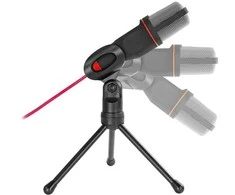 Mikrofonas VARR GAMING MICROPHONE MINI + TRIPOD juodas