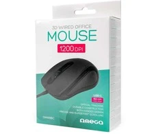 Pelė Omega OM441BC su laidu USB-C, juodos spalvos