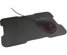 Omega Pelė VARR Gaming su laidu + kilimėlis (295x210x2mm) juodos spalvos