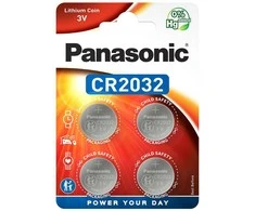 Panasonic Batteries PANASONIC Baterija CR 2032EP/2B/4vnt..