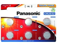 Panasonic baterijos Panasonic baterija CR2032/6B