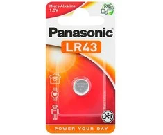 Panasonic Batteries Panasonic LR 43, Single-use battery, Alkaline, 1.5 V, 100 mAh, 11.6 mm, 11.6 mm
