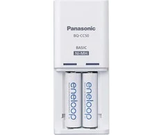 Eneloop Basic įkroviklis K-KJ50MCC20E + 2 AA baterijos (1900 mAh) Panasonic K-KJ50MCC20E Ni-MH, Rinkinyje 2 x AA įkraunamos baterijos (1900 mAh)