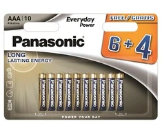 Panasonic Batteries „Panasonic Everyday Power“ baterija LR03EPS/10BW (6+4)