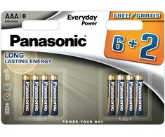 Panasonic Batteries Panasonic baterijos „Panasonic Everyday Power“ baterija LR03EPS/8B (6+2)
