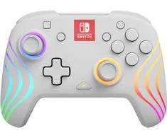 PDP Nintendo Switch baltas belaidis valdiklis (Afterglow Wave)