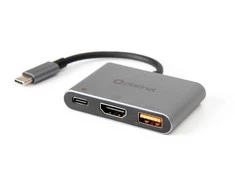 USB-C šakotuvas Platinet 3in1 (PMH9991T) (1xHDMI 4K; 1xUSB-C; 1xUSB 3.2)