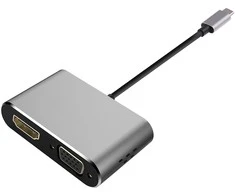 Platinet adapteris USB-C – HDMI/VGA (45224)