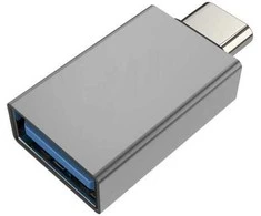 Adapteris USB Platinet USB-A - USB-C Sidabrinė (PMMA9051)