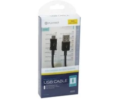 Platinet kabelis microUSB 1m, juodas