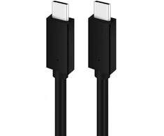 USB kabelis Platinet "USB-C (Type-C) to USB-C (Type-C)" (5A) juodas 1M