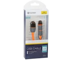 Platinet kabelis USB – microUSB/Lightning 1m, oranžinis (42873)