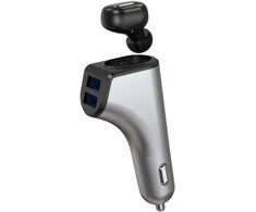 Platinet automobilinis įkroviklis 2xUSB 3,1A + Bluetooth ausinės Duos (44639)