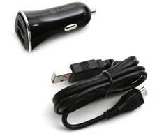 Platinet automobilinis pakrovėjas + laidas 2xUSB 3400mA, juodas (43719)