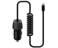 Įkroviklis automobilinis Platinet (PLCRSL) su Lightning laidu (1xUSB 3.4A) juodas