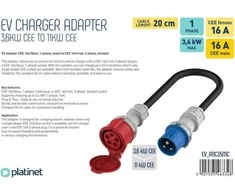 Platinet EV adapteris CEE 16A (F) - CEE 16A (M) (EV_A11C35MC)