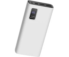 Išorinė baterija POWER BANK Platinet 20000mAh (2xUSB; 1xType-C; QC3.0 22,5W) juoda