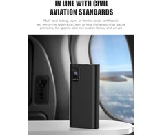 Išorinė baterija POWER BANK Platinet 20000mAh (2xUSB; 1xType-C; QC3.0 22,5W) juoda