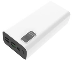 Išorinė baterija POWER BANK Platinet 30000mAh (4xUSB; 1xType-C; QC3.0 22,5W) juoda