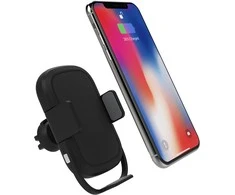 Platinet automobilinis telefono laikiklis ir QI belaidis įkroviklis 2A/10W PUCHWI