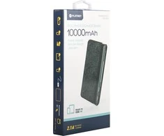 Platinet maitinimo blokas 10000mAh Audinys Braided LiPo 2.1A, tamsiai pilkas (44385)