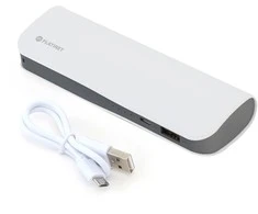 Odinės apdailos išorinė baterija PowerBank Platinet 7200mAh PMPB72LW su microUSB laidu