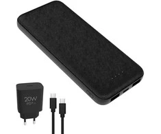 Išorinė baterija PLATINET 10000mAh PMPB10W705, juodos sp.