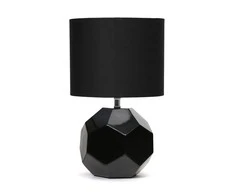 Lampa stołowa Platinet PLATINET STALINĖ LEMPA E27 25W KERAMINIS KUBINIS PAGRINDAS 1,5 M KABELAS Juodas [45672]
