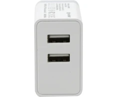 Platinet USB įkroviklis 2xUSB 3.4A, baltas + laidas (43723)