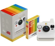 Polaroid – „Now Gen 3 Pebble Baltas“ – rinkinys su spalvota plėvele (8 nuotraukos)