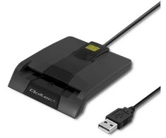 Qoltec išmaniųjų kortelių skaitytuvas + USB-C adapteris SCR0634