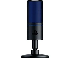 Ausinės Razer mikrofonas Seiren X PS4, juoda/mėlyna