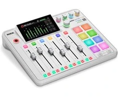 Raudonas RODECaster Pro II Baltas - podcast'ų gamybos studija, baltas