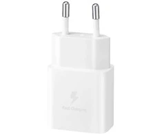 Samsung power adapter 15W USB-C, baltas
