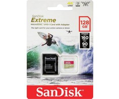 Sandisk atminties kortelė Micro SDXC 128GB Extreme + adapteris