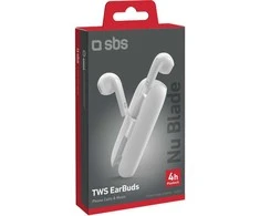 SBS belaidės ausinės Nu Blade TWS, baltos