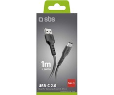 SBS cable USB - USB-C 1m, juodas