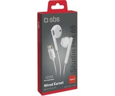 SBS ausinės Studio Mix 65c USB-C, baltas