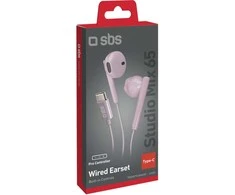 SBS ausinės Studio Mix 65c USB-C, rožinė