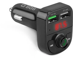 SBS FM siųstuvas/automobilinis įkroviklis 2xUSB 15W