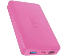 SBS išorinė baterija 10.000 mAh, 2 USB 2.1A, rožinė