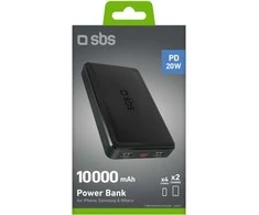 SBS power bank PD20 10000mAh, juodas