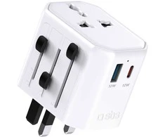 SBS TEADAPTUSBTCUNI USB-C USB-A universalus kelioninis adapteris - Baltos