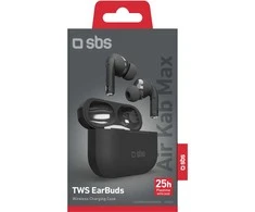 SBS belaidės ausinės Air Kab Max TWS, juodos