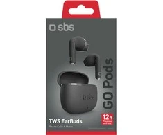 SBS belaidės ausinės Go Pods TWS, juodas