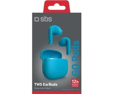 SBS belaidės ausinės Go Pods TWS, mėlynos
